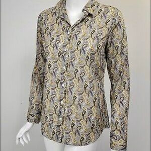 J Crew Perfect Shirt in Paisley Print, Size 10